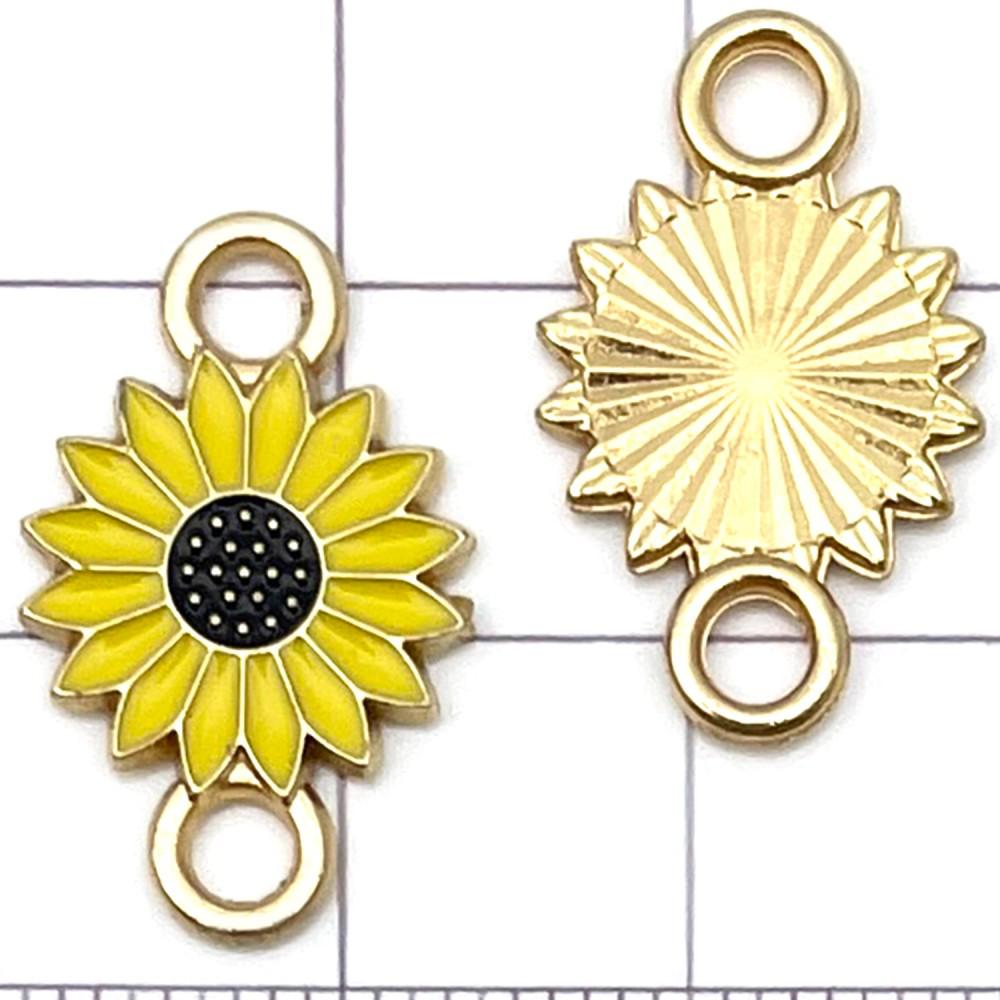 20 Colorful Enamel Daisy Flower Pendants for DIY Jewelry