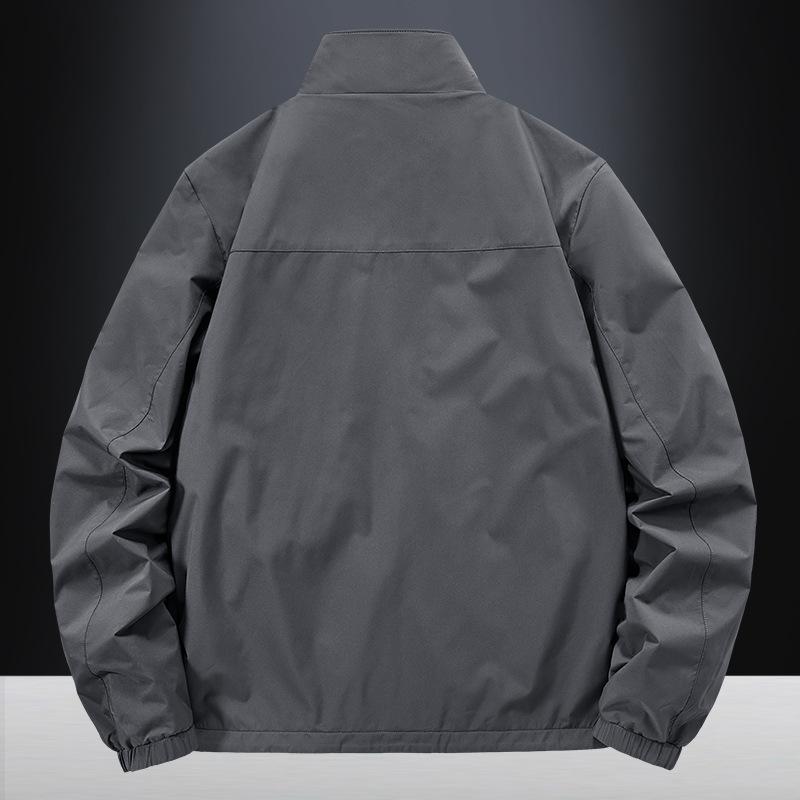 Autumn and Winter New Men's Double-sided Thickened Jacket Middle-aged and Young People Stand-up Collar Loose Large-size Top