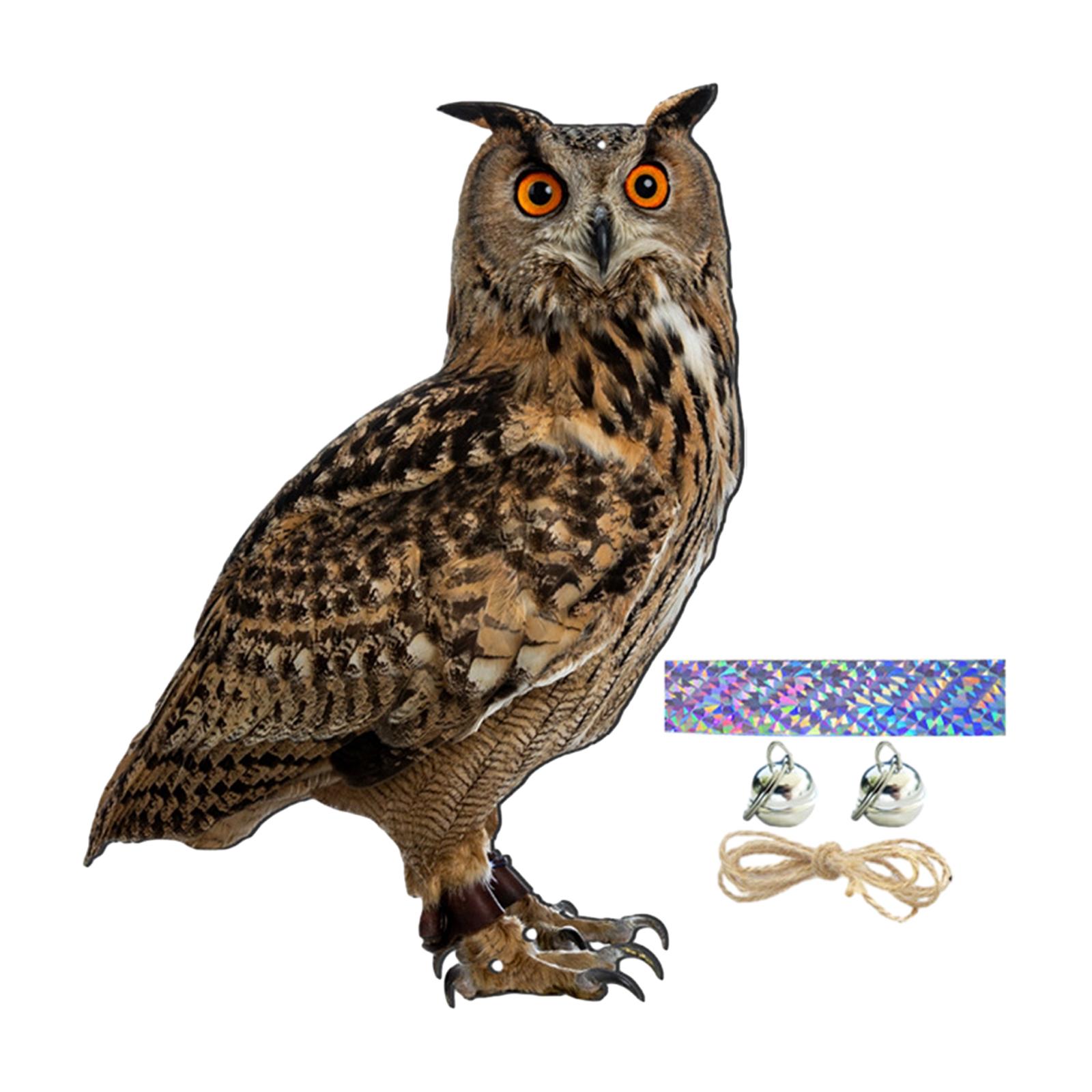 Fake Owl Realistic Decoration Owl to Keep Birds Away Owl Decoy Owl Scarecrow for