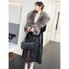 Cross Internet Celebrity Imitation Leather Mink Coat New Fur Lady Coat Fox Imported Fur Collar Mink Coat Mink Coat