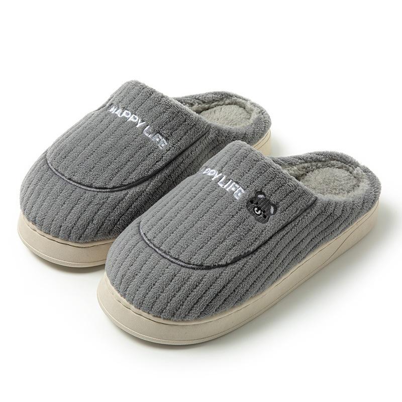 Cotton slippers winter home indoor warm couple cute rabbit non-slip plush winter men's and women's slippers