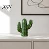 White Ceramic Figurine Nordic Minimalist Ornaments, Abstract Bear/Cat/Elephant/Cactus Sculpture Tabletop Decor for Elegant Table Centerpieces