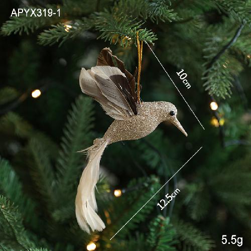 Foam Feather Bird Peacock Bird Decoration Christmas Tree Decoration Feather Pendant Christmas Decorations