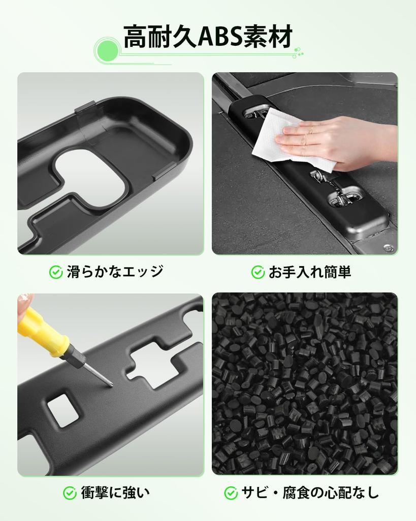 GAFAT Improved 40 Series Seat Rail Cargo Compartment Rail Dirt and Scratch Easy 3rd Row Rail Alphard Custom ABS Resin of Alphard/Vellfire (2023 Model)