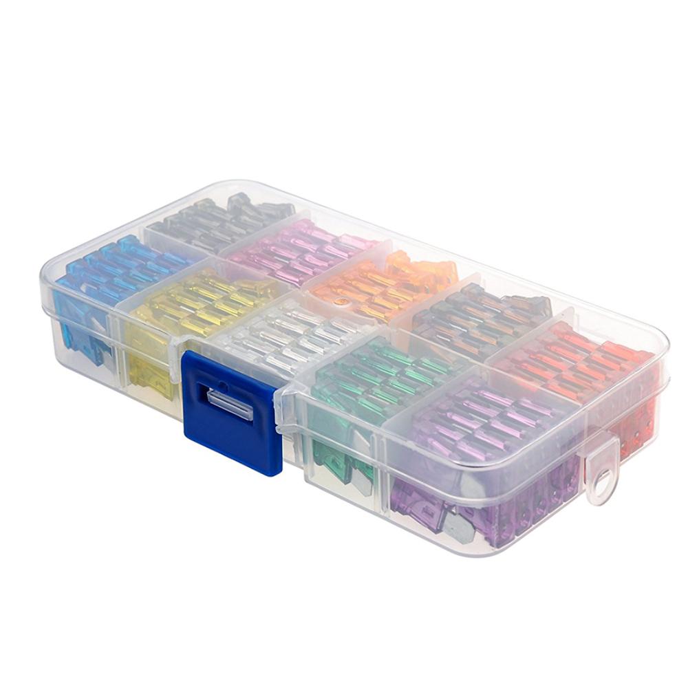 100PCS/BOX Car Fuse Medium 2A 3A 5A 7.5A 10A 15A 20A 25A 30A 35A,  Auto Fuse Combination Kit, Size 19x5x18.5mm