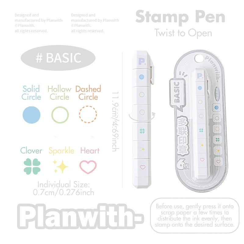 

1pc, Multi-Image Stamp Pen - Cute Planner Stamp Set for Journaling, Memory Keeping and K-Pop Fans