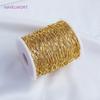 14K Gold Plated Brass Metal Clip Beads Tube Chain For DIY Jewelry Necklace Bracelet Making Findings Bulk Chain Wholesale
