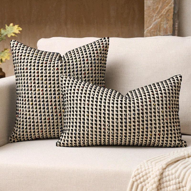 Randigt Chenille Dekoradopplagg - Modern Bohemisk Stil (Ingen insats)