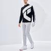 FILA Athletics Logo Print Color Block Golf Sports Crew Neck Pullover Knit American Vintage Long Sleeve T-Shirt Men Tops Deep-Black A11M245404F-BK