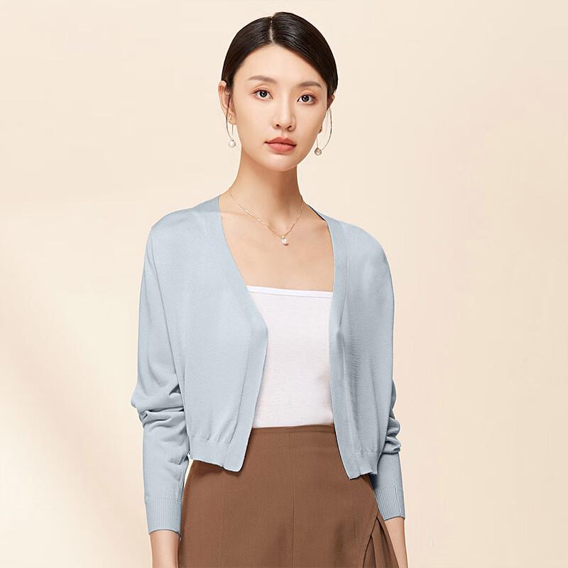 Hengyuanxiang Women's Silk Blend Knitted Cardigan