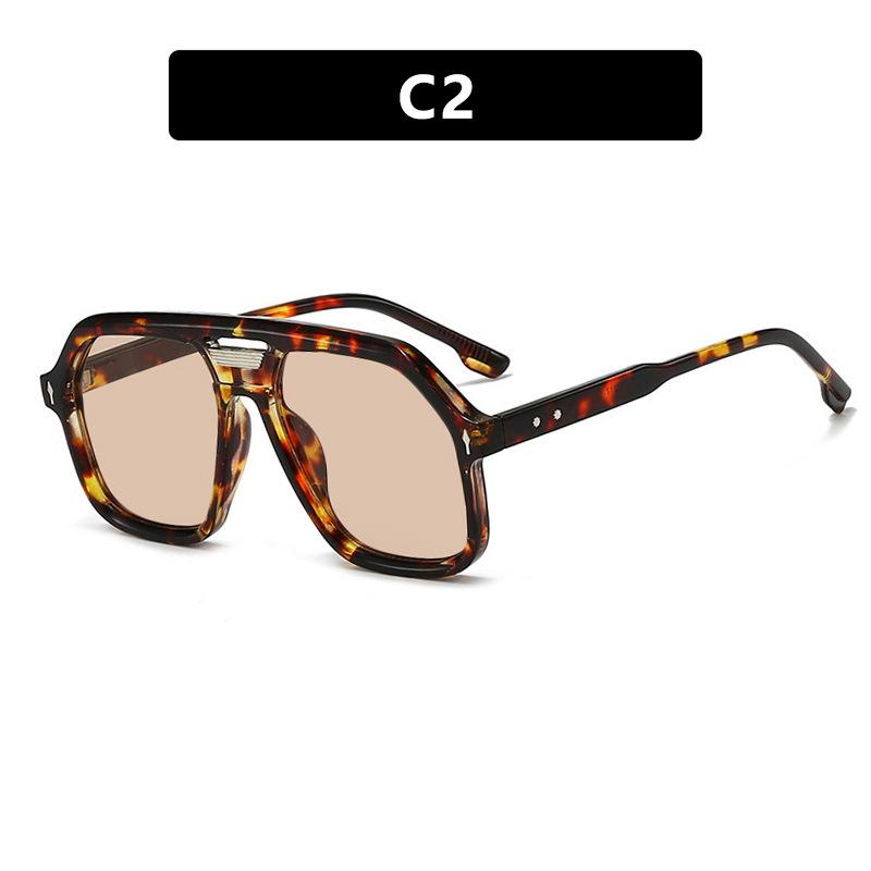 Classic Rivet Arrow Double Bridge Pilot Sunglasses Women For Men Vintage Sun Glasses Punk Popular Outdoor Driving Eyeglasses Uv