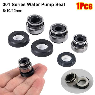 1Pcs 301 Series Mechanical Shaft Seal 8/10/12mm O Shape Water Pump Washer Ceramic Carbon Rubber Circulation Pump Seal