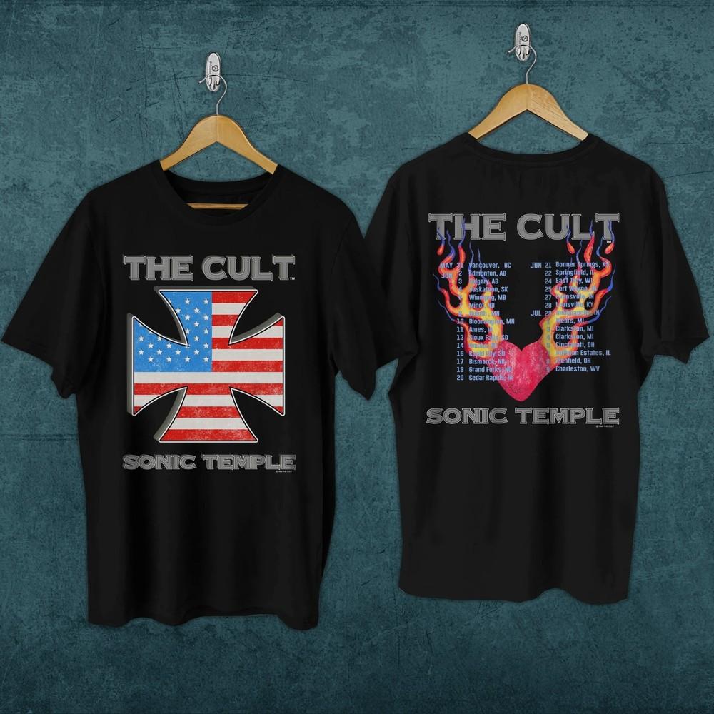 Vintage 80039s The CULT Sonic Temple 1989 Concert Tour T Shirt Unisex T-Shirt XXXXL