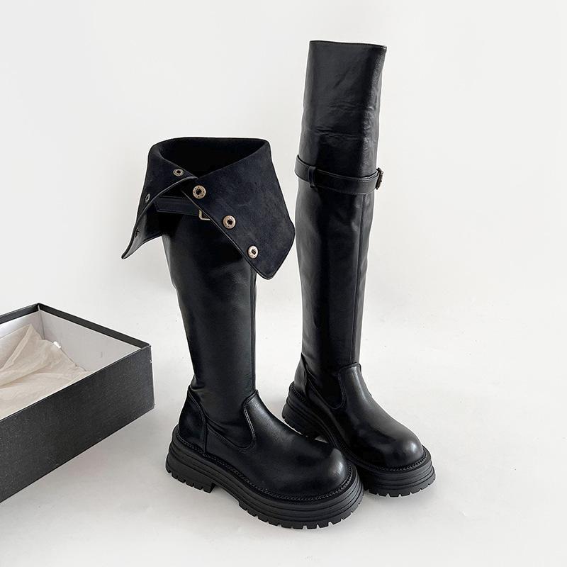 Fashion Autumn Winter Platform Thick Bottom Women Long Boots Fashion Female Casual Over The Knee High Booties