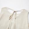 Women's Ethnic Embroidered Linen Blend Sleeveless Dress