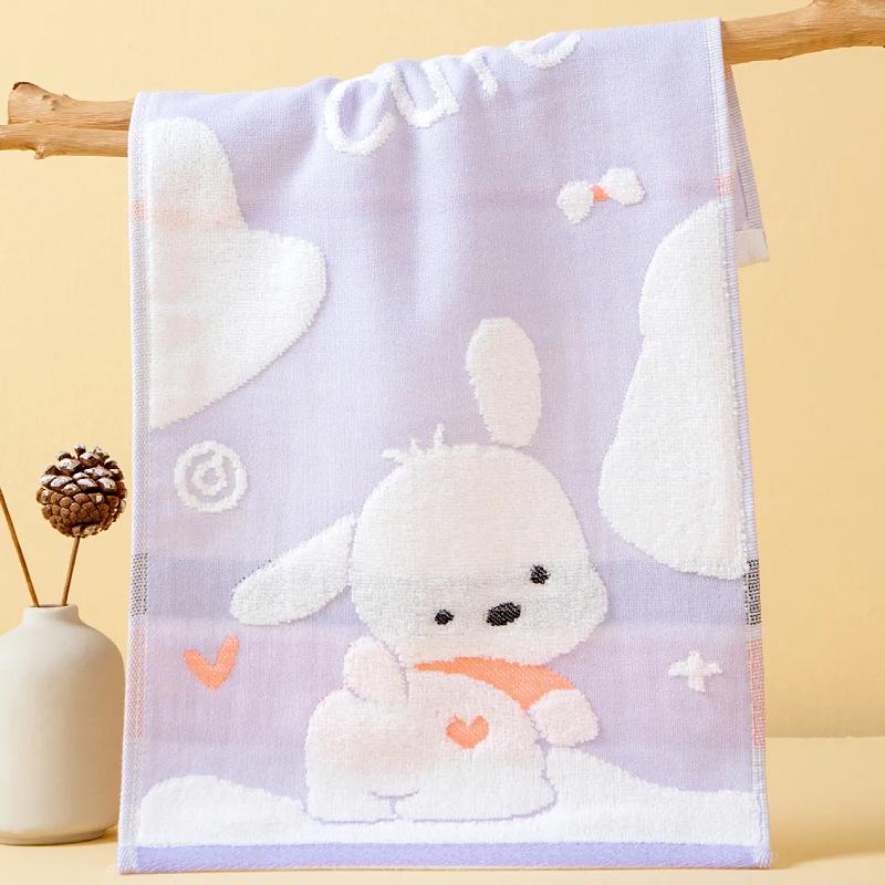 Soft Absorbent Cotton Cartoon Towel for Kids – Skin-Friendly Face Wash Towel, Perfect for Kindergarten and Babies