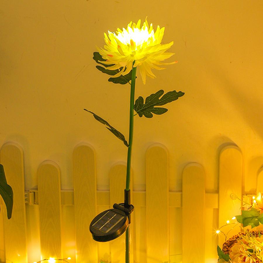 LED Solar Kugel Chrysanthemen Lampe Außen Rasenlampe Wasserdicht Camping Festival Lampe Garten Steckerlampe