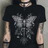 Pattern Printed Magic Shirt, Fairy Grunge Black Bohemian Top, Emo Alternative Clothing, Goth Gift Fo