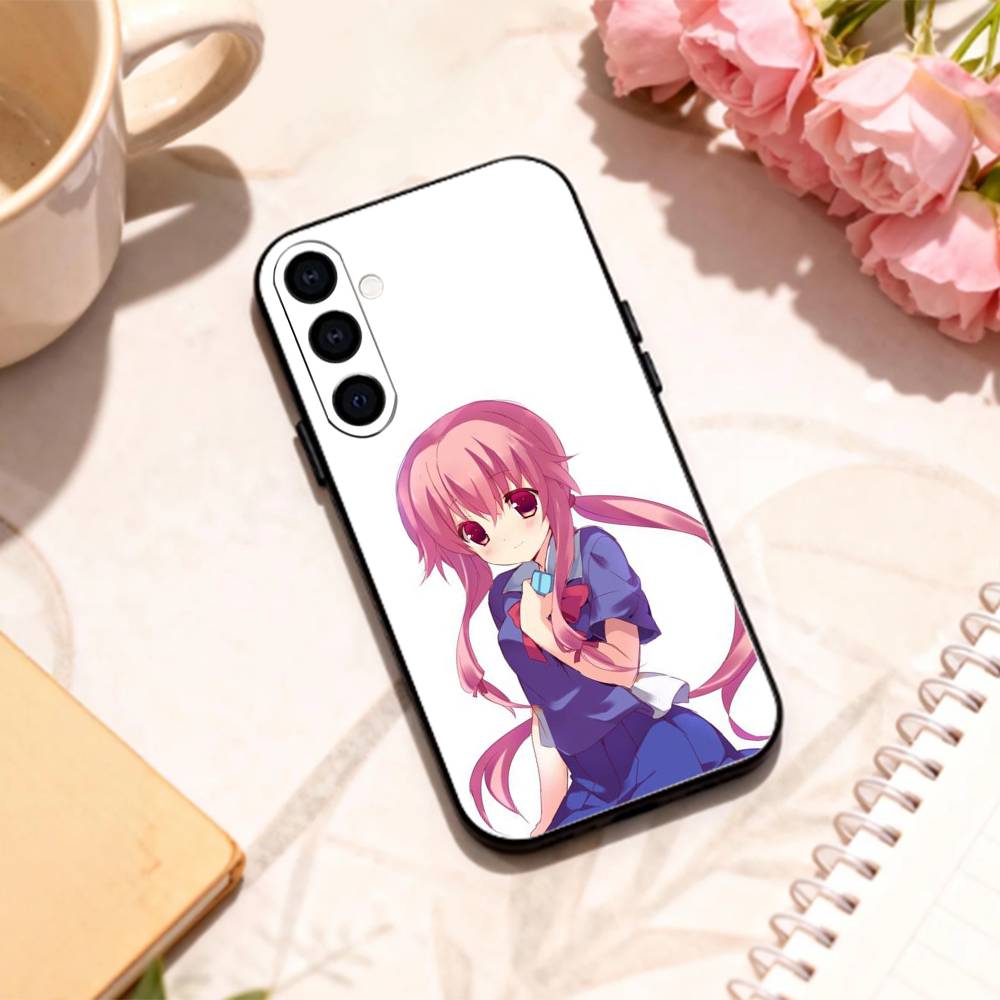 M-Mirai N-Nikki Gasai Yuno phone Case For Samsung Galaxy A73,A72,A71,A70,A53,A52,A51,Others Soft Black Shell