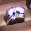 High Quality Enamel Girl's Earring Ring Sets Luxury For Women Enamel Earring Ring Fine Jewelry Gift
