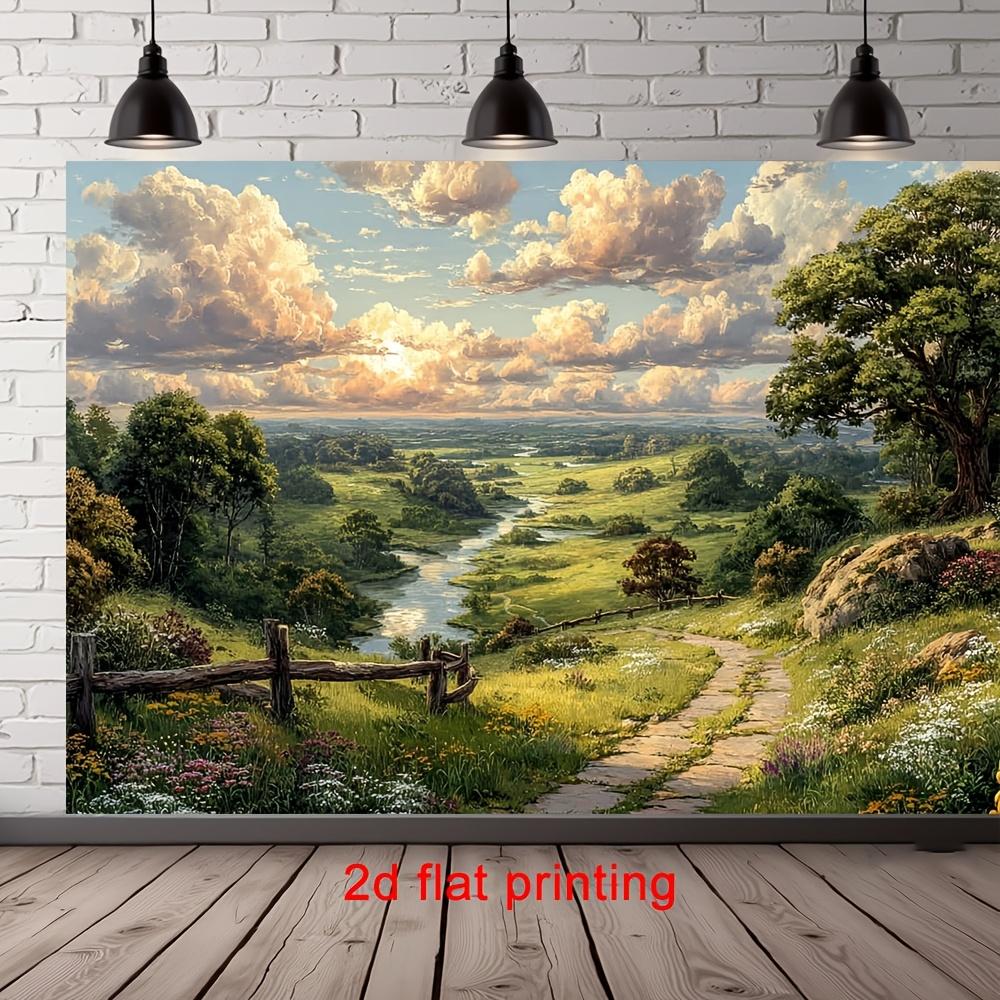 2D plane 1 piece of rural-style countryside field background suitable for rural portrait photography 100x150cm