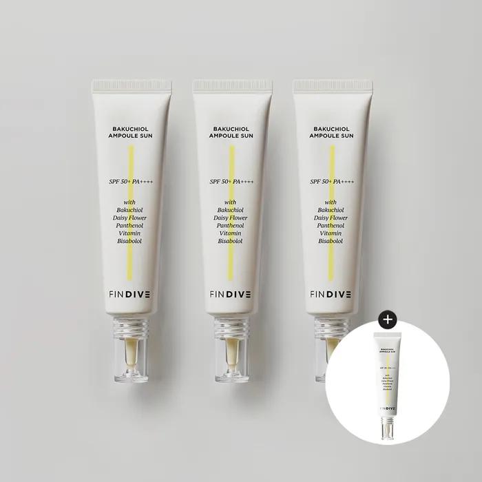 Bakuchiol Ampoule Sun SPF50+ PA++++ 30ml x 3+1