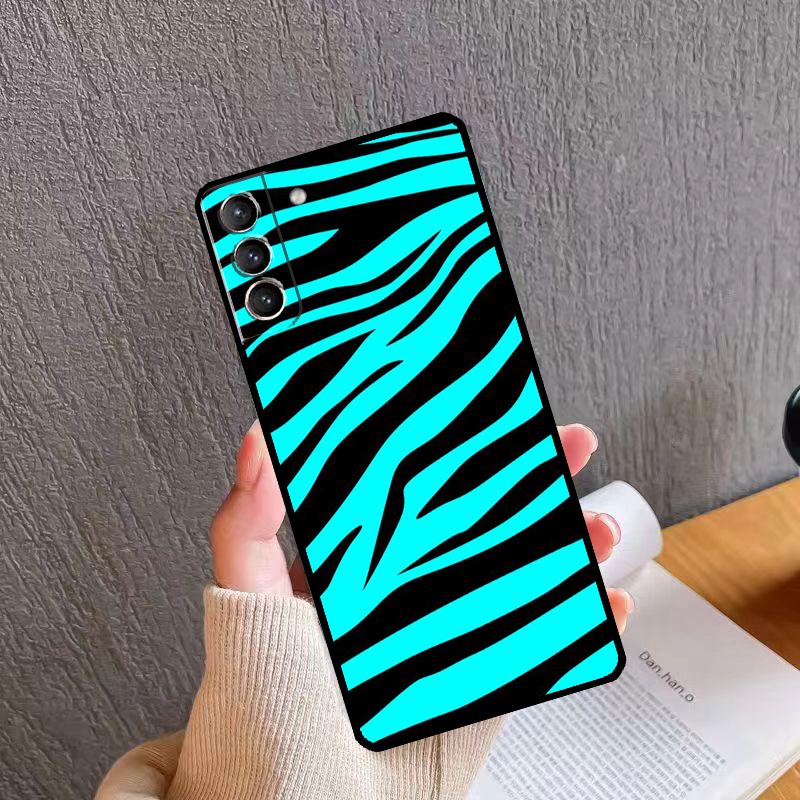Zebra Stripe Print Phone Case For Samsung Galaxy S26 S25 S24 S20 S21 S22 S23 Ultra S10 Plus S24 FE S25 FE Cover