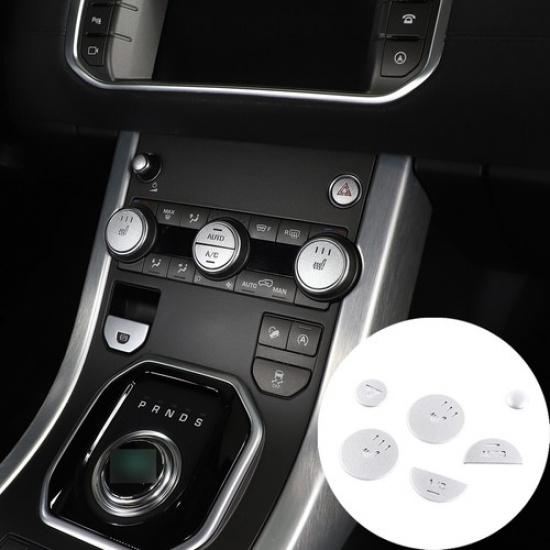 6PCS Alloy Central Control Knob Decoration For Land Rover Range Rover Evoque