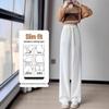 2025 Women's High-Waisted Velvet Pants - European Cotton, Loose Straight-Leg, Autumn/Winter Fashion