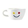 Teacup Creative Ceramic Latte Coffee Cup British Afternoon Smiley Ceramic Flower Water Cup Breakfast Cup Saucer Simple Style