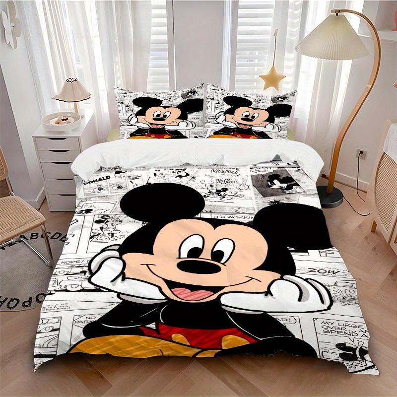 

3pcs set Mickey Mouse, Comic Strip, Cartoon print bedding quilt cover, soft and comfortable quilt cover suitable for bedroom and guest room18 135x200cm