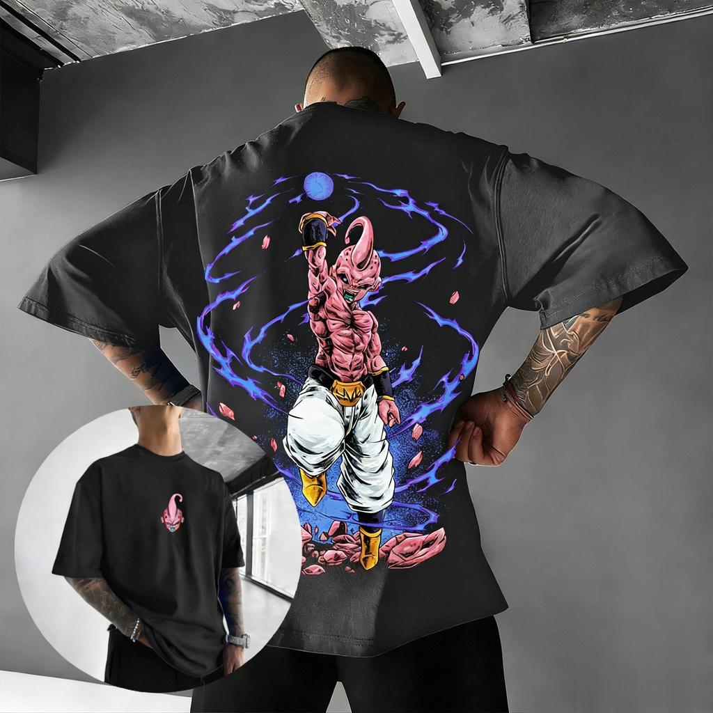 T-shirt Grafica Unisex Dragon Ball Majin Uomo Donna Manica Corta Stampa Anime Estate 2026 Y2k Streetwear Top Casual Oversize
