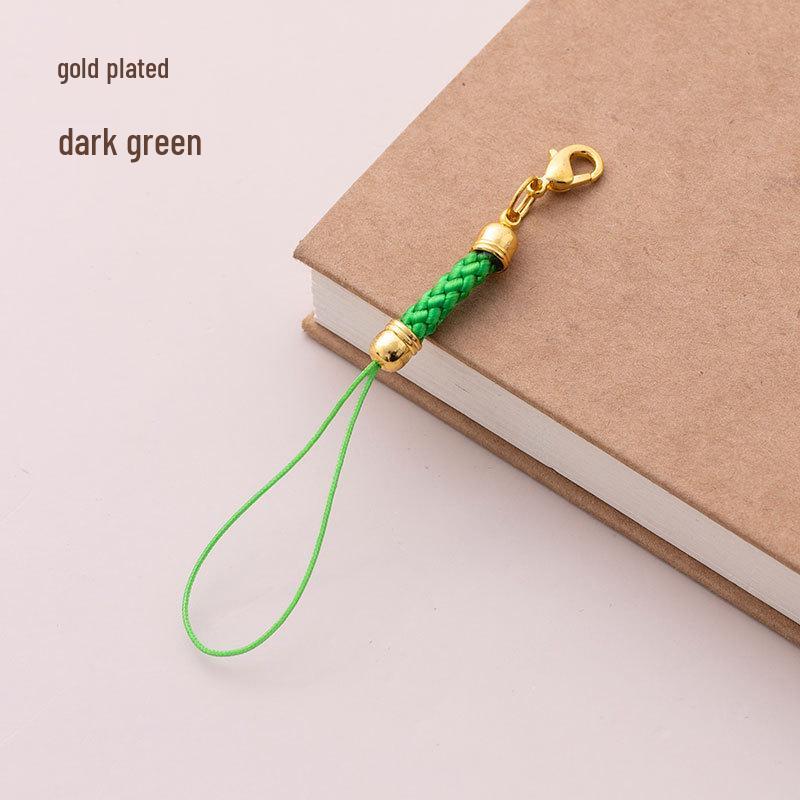 Gold Electroplated DIY Jewelry Accessory: Lanyard Lobster Clasp and Mobile Phone Pendant Rope