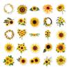 50Pcs Sunflowers Stickers DIY Aesthetic Flowers Vinyl Decals Stickers for Water Bottle Laptop Cup Luggage Flasks Stickers