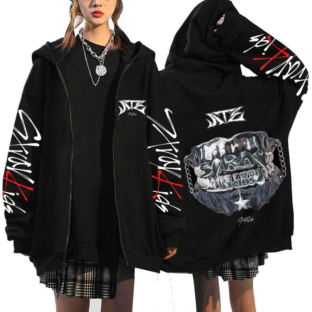 Women's Casual Fashion Printed Long Sleeve Zipper Hooded Sweatshirt