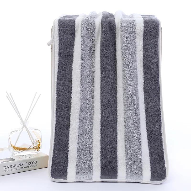 Striped Face Towel Absorbent & Quick-drying Super Soft Skin-friendly Bathing Hand Towel For Home Bathroom 35x75cm/13.7*29.5in