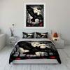 Gothic Bat-Themed Three-Piece Set Kid'S And Adults' Bedroom Decor, Exquisite Three-Piece Bedding Set Gift