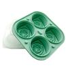 3D Rose Ice Molds Kitchen 2.5 Inch Small Ice Cube Trays Make 4 Grids Cute Flower Shape Silicone Rubber Fun Ice Ball Maker