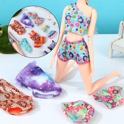Beach Outfits Play House Toys Clothes Miniature Bathing Bikini Dollhouse Swimwear Doll Swimsuits