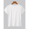 European size Women's Valentine's Day Heart Print T-Shirt - Cute Short Sleeve Round Neck Blouse with Valentine's Heart Lettering