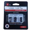 Comply Standard Comfortable 3 Black T-100 Eartips, Sound-Isolating, Fit, Anti-Slip, HC17-10111-04, Pairs, Small,