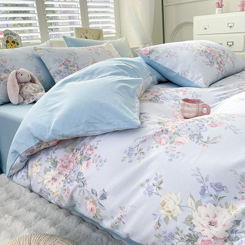 

New Lattice Duvet Cover Set with Sheet Pillowcases No Filling Warm Bed Linen Twin Full Queen Size Grid Home Bedding Set Twin150x200 3pcs