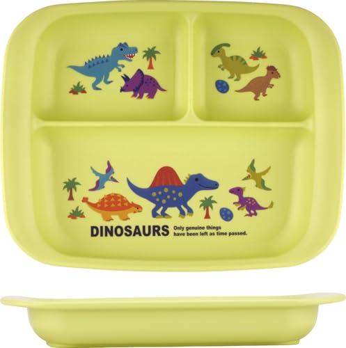Skater Baby Meal Set with Mascot, Hand Towel, Baby Apron, Spoon, Fork, Lunch Plate, Antibacterial, Microwave and Dishwasher Safe, Dinosaur Picture Boo