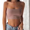 Ny mote Kvinner Sexy Crop Tops Solid Summer Camis Kvinner Casual Tank Tops Vest Ermeløse Crop Tops blusas