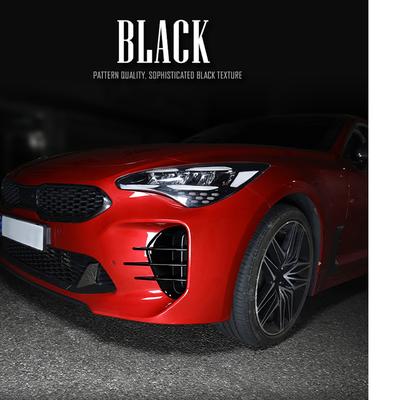 For Kia Stinger 2018- Car Tuning Glossy Black Front Fog Light Vent Trim Cover Exterior Mouldings Accessories