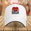 BRUH Heart Retro Sunset Graphic Baseball Cap Polyester Adjustable Casual Streetwear Unisex Adult Hat
