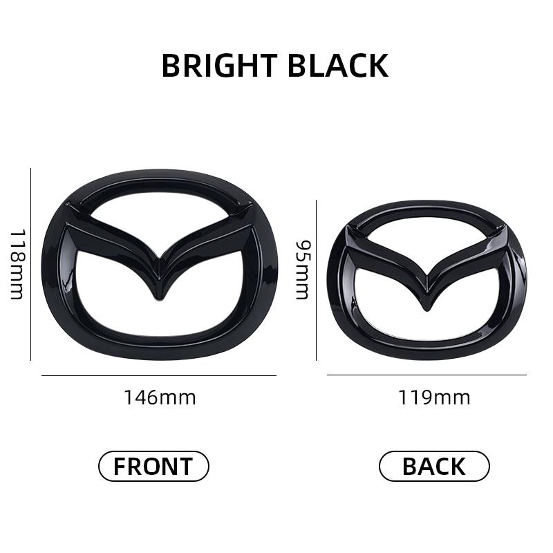 LGIY9 Automobilio priekinės grotelės ženklelis bagažinės emblema Mazda 3 Axela Atenza 17-20 anglies pluošto priekinės galinės kėbulo lipduko aksesuarai