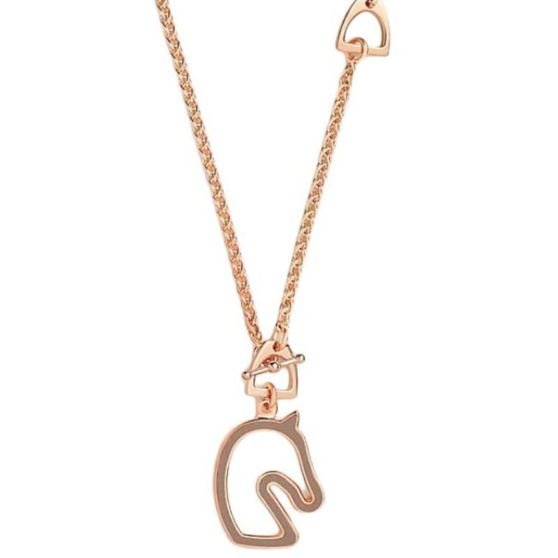 

Hermès Серія Tonnerre Дизайн Голови Коня Намисто Жіноче Намисто Рожеве Золото H100115FO55 Box+Shopping Bag