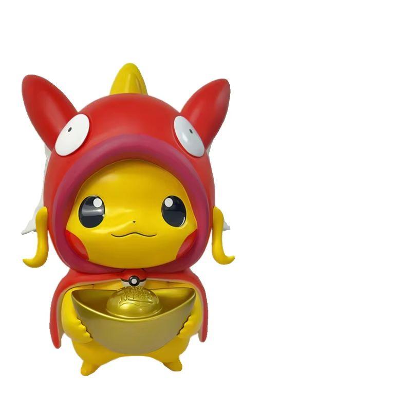Pokemon Anime Pikachu Figurine Resin Collectible Home Decor Cute Wealth Attracting Toy Hobbies Action Figure Kid Doll Xmas Giftt Poseable Articulated