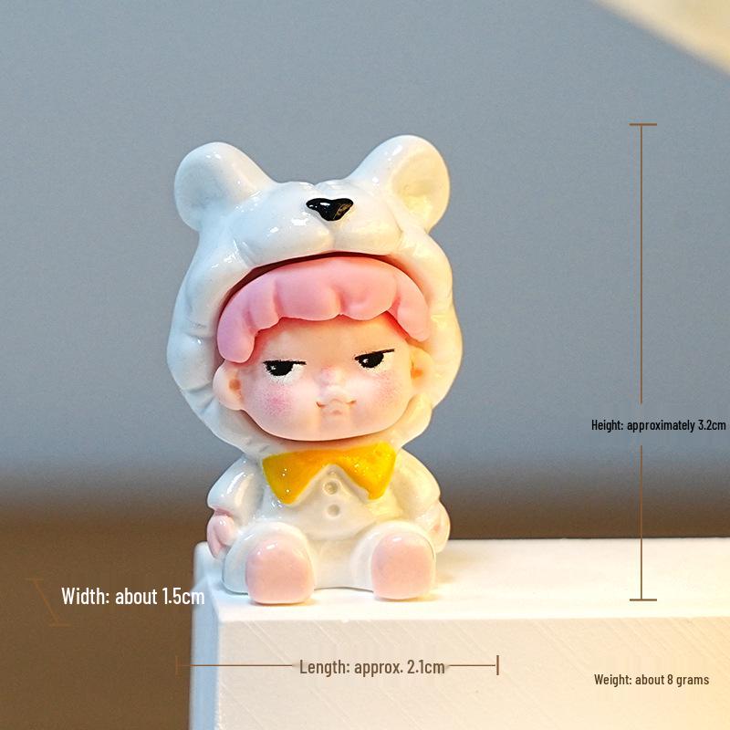 

Серия Мэнли: Трендовая смоляная фигурка щенка с галстуком-бабочкой, сюрприз-бокс, сделай сам, настольное украшение